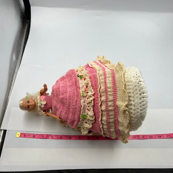 Vintage Annie's Attic February 1993 Pink Victorian GWTW Dress Handmade Doll - Picture 6 of 12